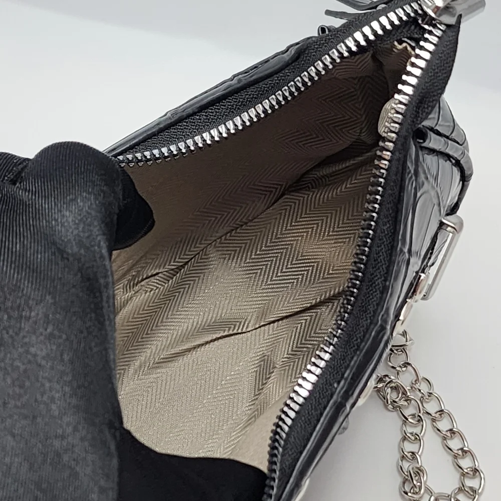 Small Crocodile Embossed Y2K Crossbody Bag